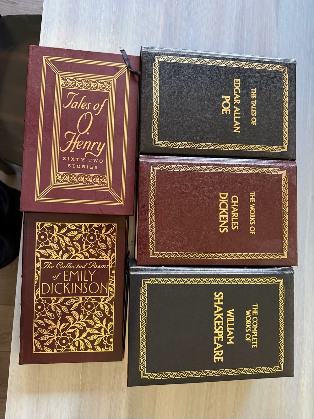 Set of 5 Leatherbound Classic Poetry & Literature Set excellent condition.